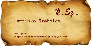 Martinko Szabolcs névjegykártya